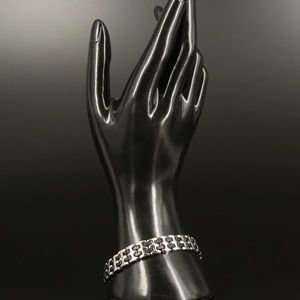 Black Anodized &Brushed Stainless Steel Bracelet